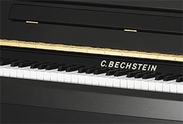 Piano acoustique droit C.BECHSTEIN 116 MILLENIUM Noir Brillant Clavier de piano C. Bechstein noir