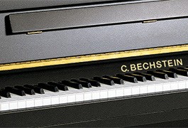 Clavier de piano noir avec marque C. Bechstein.