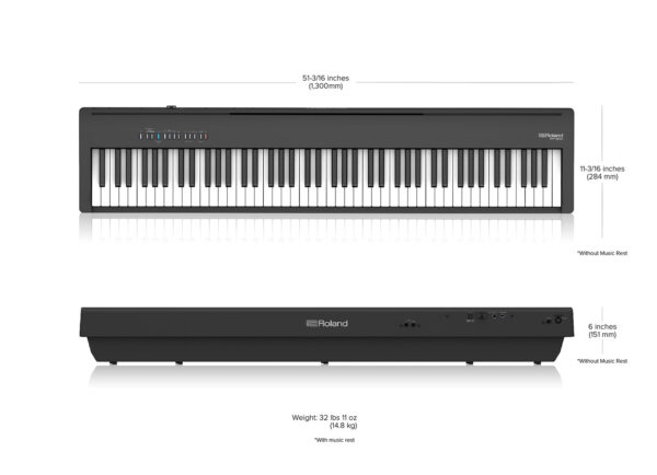 Piano numérique portable ROLAND FP30X Noir Mat