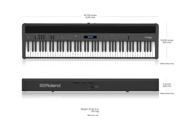 Piano numérique portable ROLAND FP60X Noir Mat