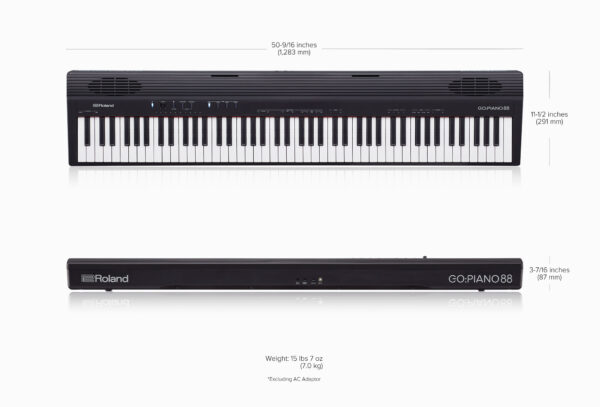 Piano numérique portable ROLAND GO:88 Noir Mat Piano numérique portable ROLAND GO:88 Noir Mat